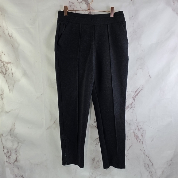 Athleta Pants Womens XS P Black Venice Heathered Pintuck Pull On High Rise - Picture 2 of 13